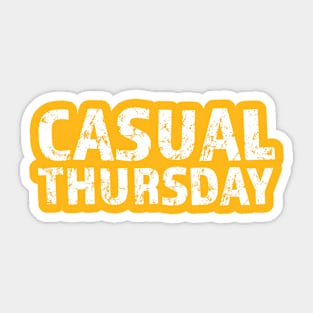 Casual Thursday White Letters Sticker